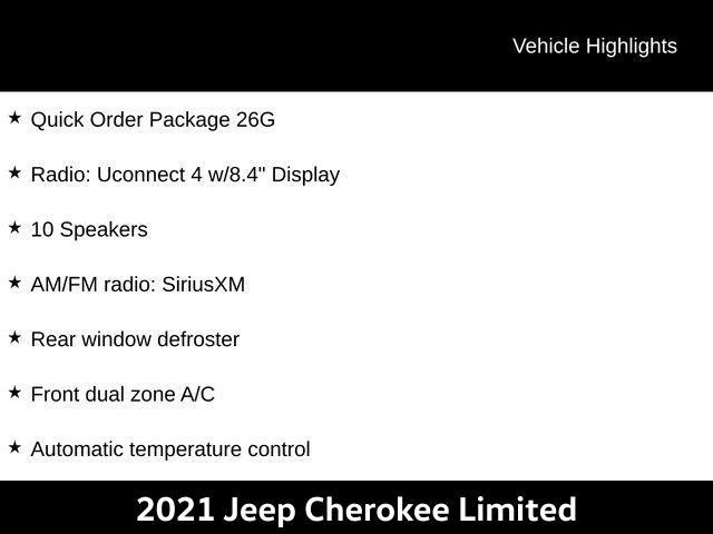 used 2021 Jeep Cherokee car, priced at $23,609