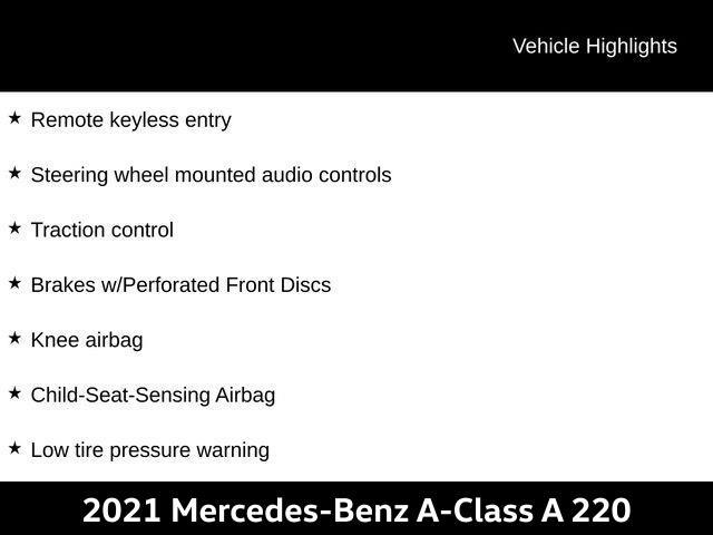 used 2021 Mercedes-Benz A-Class car, priced at $26,225