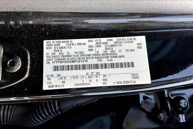 used 2021 Ford F-150 car, priced at $40,500