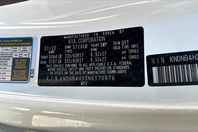 used 2022 Kia Carnival car, priced at $29,500