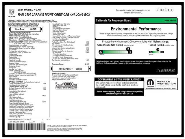 new 2024 Ram 3500 car, priced at $86,106