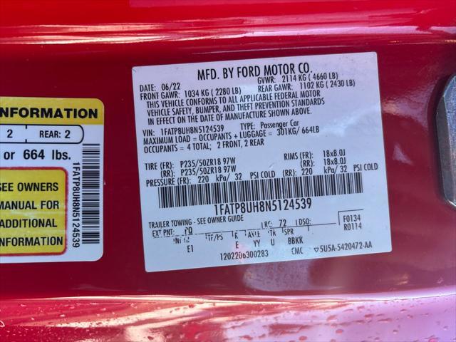used 2022 Ford Mustang car, priced at $23,500