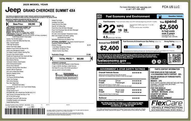 new 2025 Jeep Grand Cherokee car, priced at $53,479