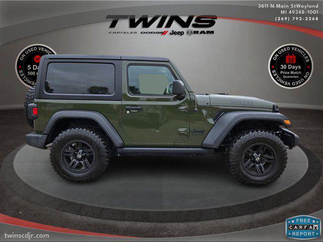 used 2021 Jeep Wrangler car, priced at $27,500