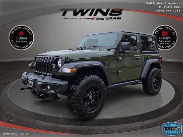 used 2021 Jeep Wrangler car, priced at $27,500