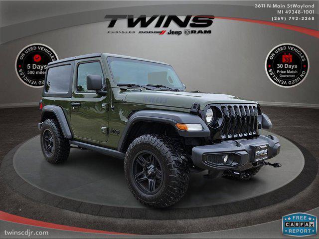 used 2021 Jeep Wrangler car, priced at $27,500