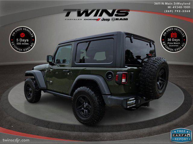 used 2021 Jeep Wrangler car, priced at $27,500