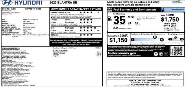 used 2020 Hyundai Elantra car, priced at $10,400