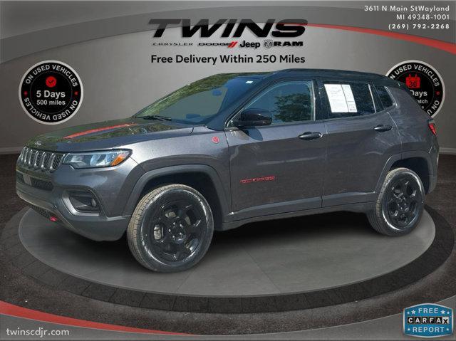 used 2023 Jeep Compass car, priced at $18,000