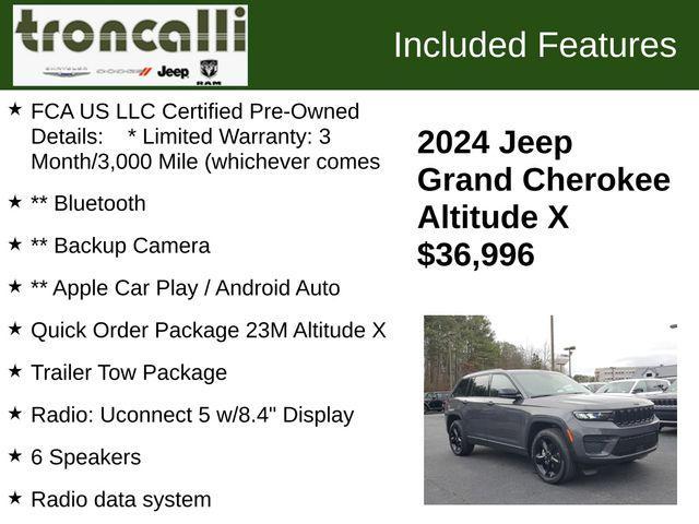 used 2024 Jeep Grand Cherokee car, priced at $36,996