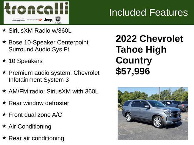 used 2022 Chevrolet Tahoe car, priced at $57,996