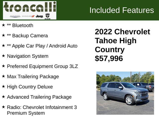 used 2022 Chevrolet Tahoe car, priced at $57,996