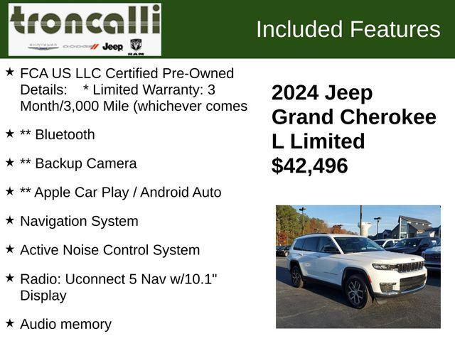 used 2024 Jeep Grand Cherokee L car, priced at $42,496