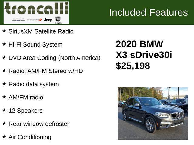 used 2020 BMW X3 car, priced at $24,995