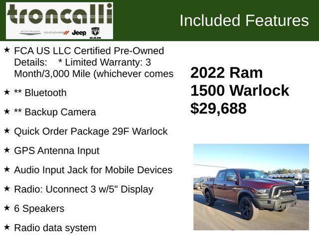 used 2022 Ram 1500 Classic car, priced at $29,688