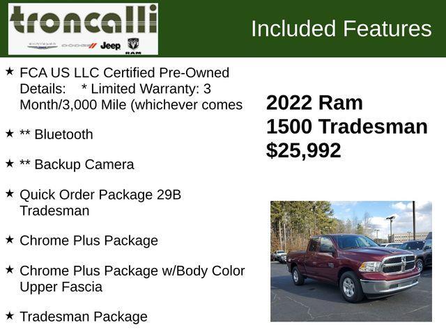 used 2022 Ram 1500 Classic car, priced at $25,992