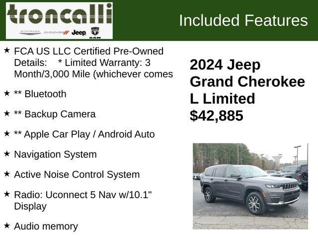 used 2024 Jeep Grand Cherokee L car, priced at $42,885