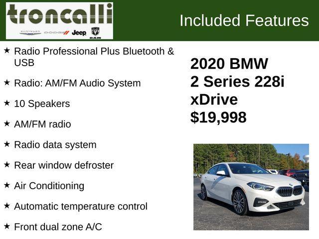 used 2020 BMW 228 Gran Coupe car, priced at $19,998