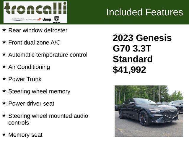 used 2023 Genesis G70 car, priced at $41,992