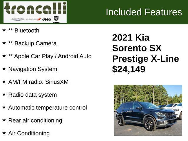 used 2021 Kia Sorento car, priced at $23,995