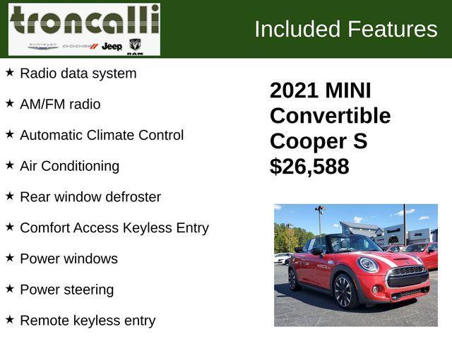 used 2021 MINI Convertible car, priced at $26,588