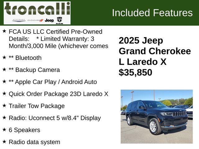 used 2025 Jeep Grand Cherokee L car, priced at $35,850