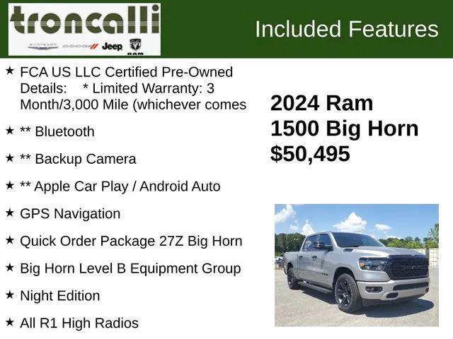 used 2024 Ram 1500 car, priced at $50,495