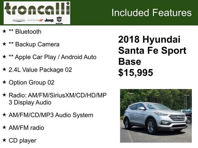 used 2018 Hyundai Santa Fe Sport car, priced at $13,995