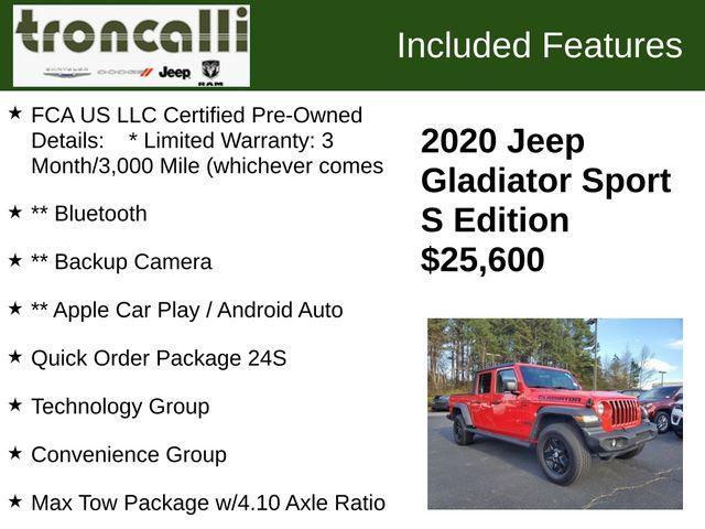 used 2020 Jeep Gladiator car, priced at $25,600