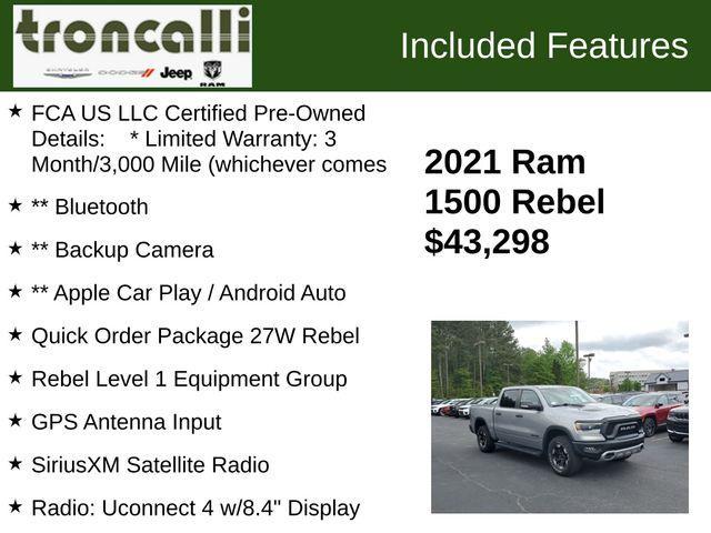 used 2021 Ram 1500 car, priced at $43,298