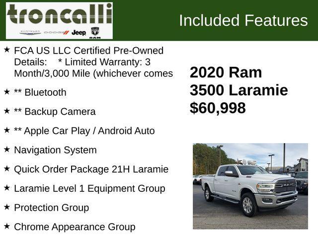 used 2020 Ram 3500 car, priced at $60,998