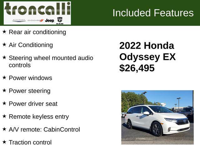 used 2022 Honda Odyssey car, priced at $26,495