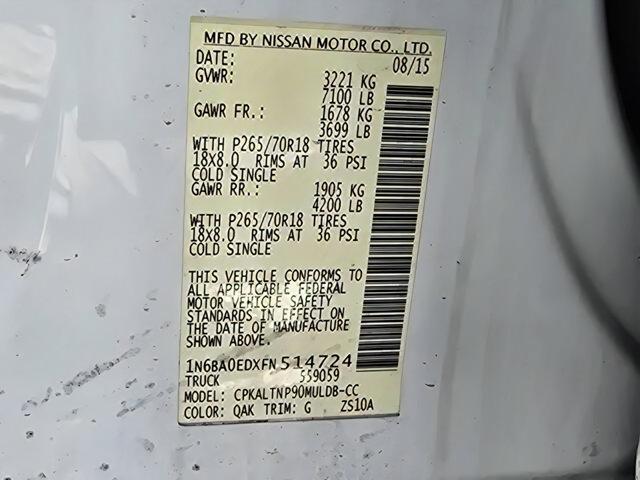 used 2015 Nissan Titan car, priced at $18,500