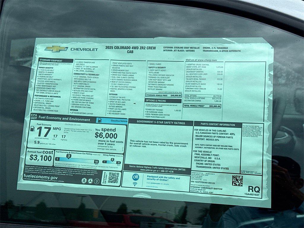 new 2025 Chevrolet Colorado car, priced at $53,815