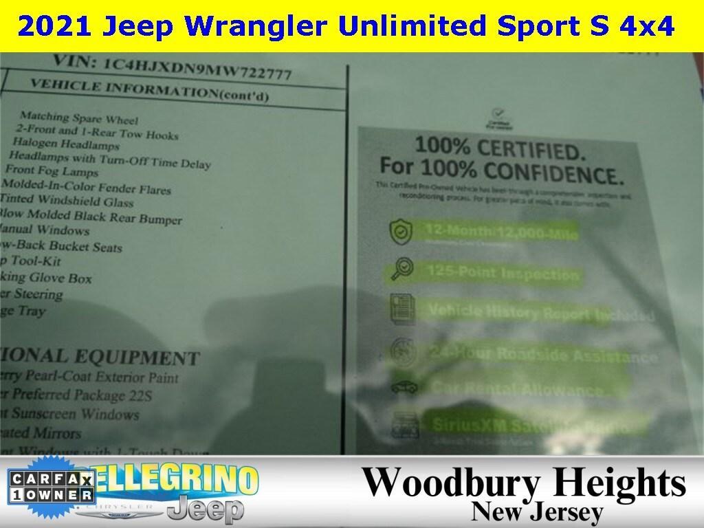 used 2021 Jeep Wrangler Unlimited car, priced at $32,888