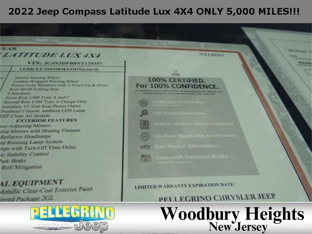 used 2022 Jeep Compass car, priced at $24,877