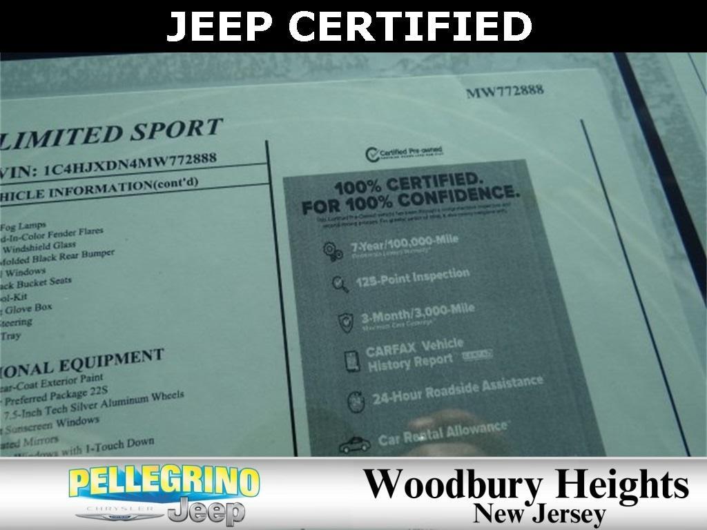 used 2021 Jeep Wrangler Unlimited car, priced at $31,490