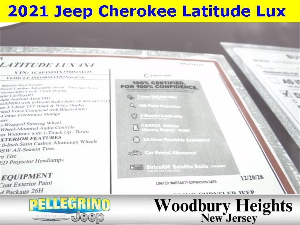 used 2021 Jeep Cherokee car, priced at $24,990