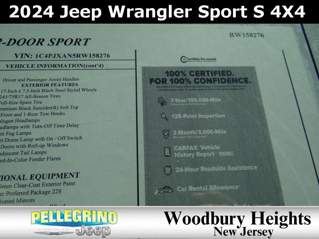 used 2024 Jeep Wrangler car, priced at $33,555