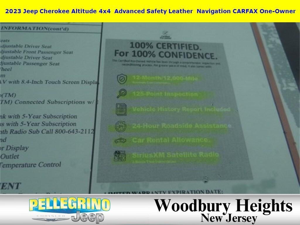 used 2023 Jeep Cherokee car, priced at $22,711