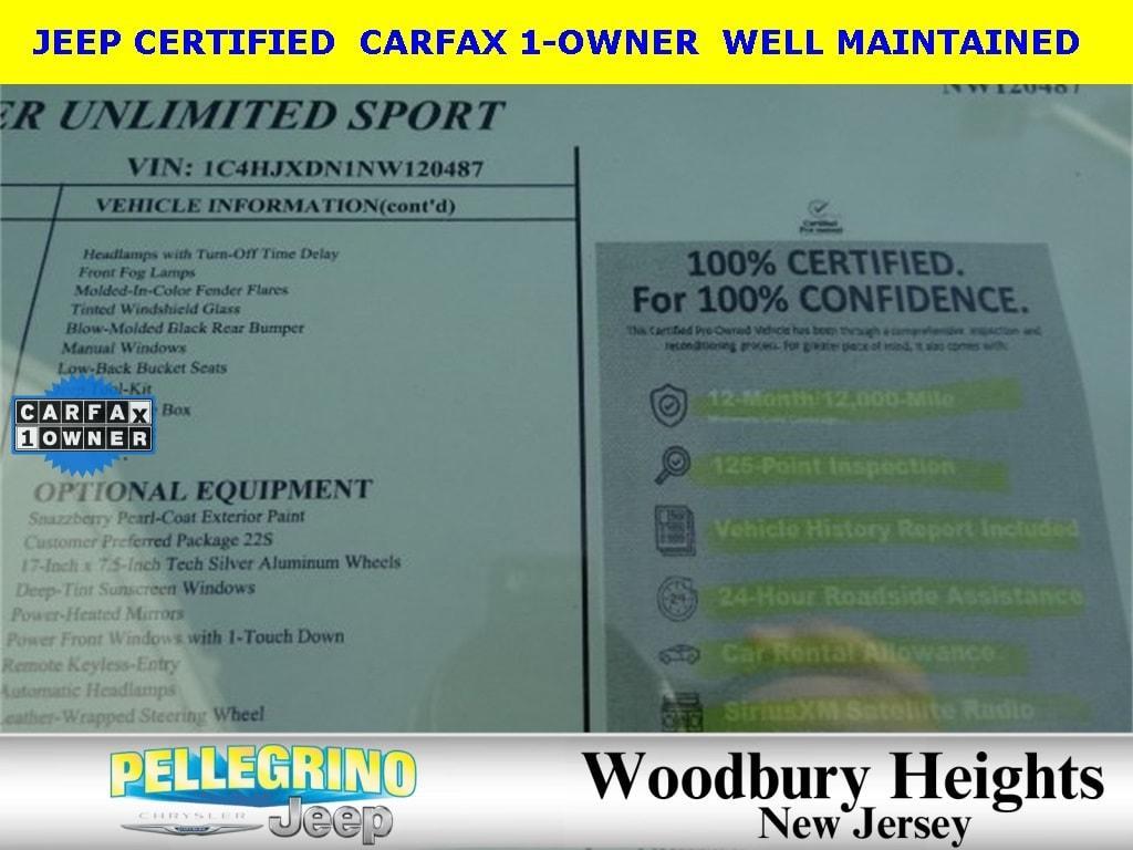 used 2022 Jeep Wrangler Unlimited car, priced at $32,777