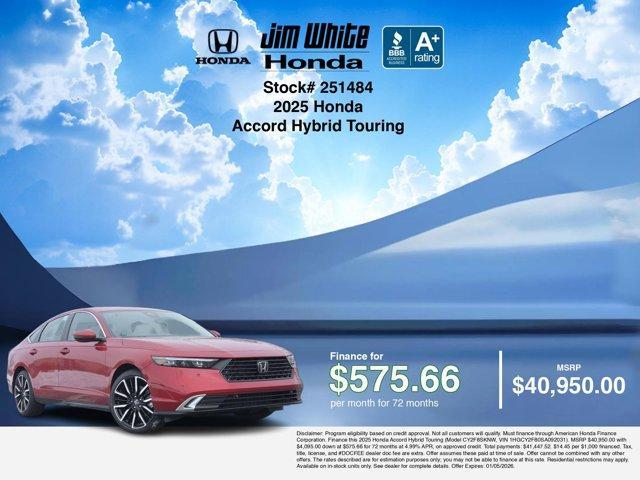 new 2025 Honda Accord Hybrid car, priced at $40,950