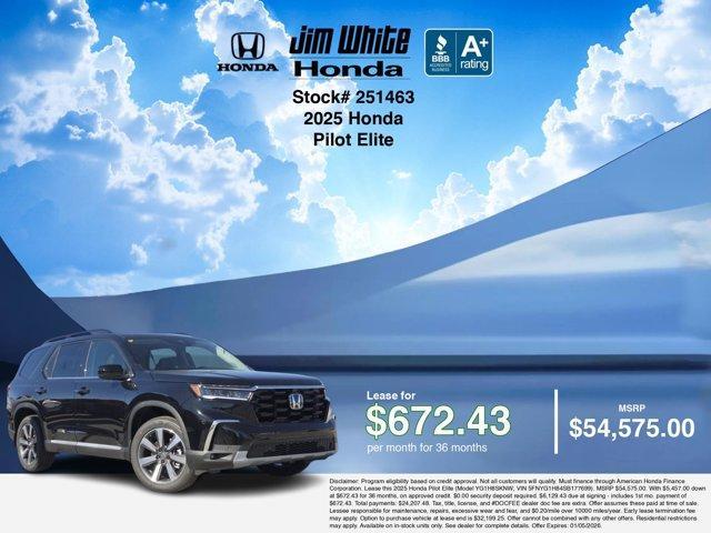 new 2025 Honda Pilot car, priced at $54,575