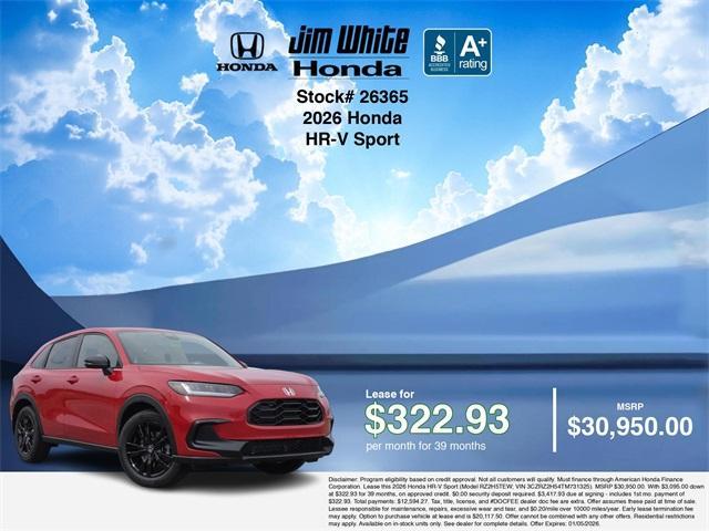 new 2026 Honda HR-V car, priced at $30,700