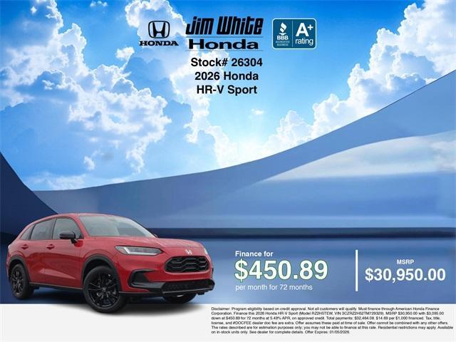 new 2026 Honda HR-V car, priced at $30,700