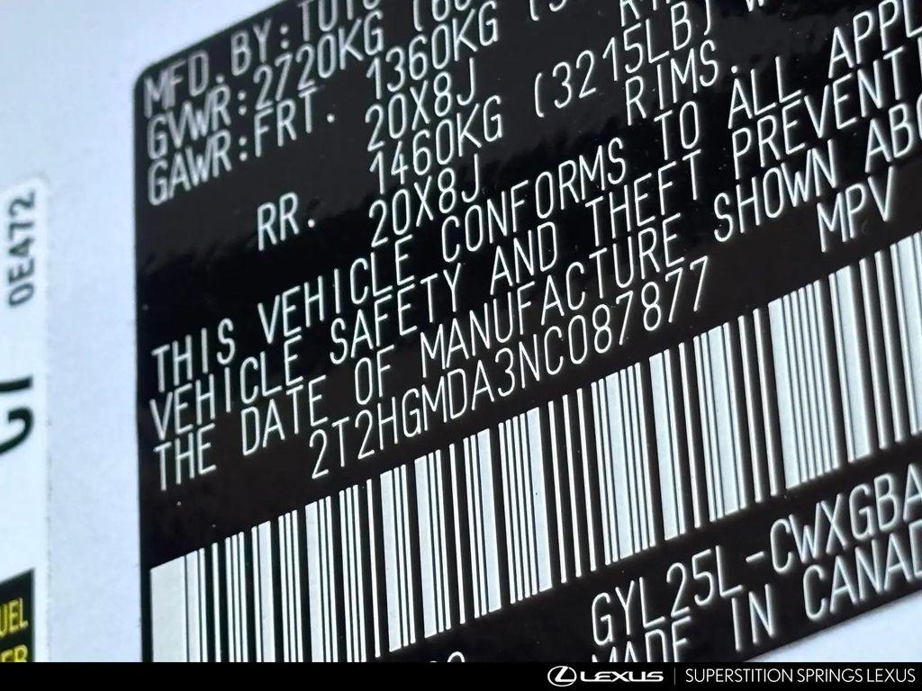 used 2022 Lexus RX 450h car, priced at $49,538