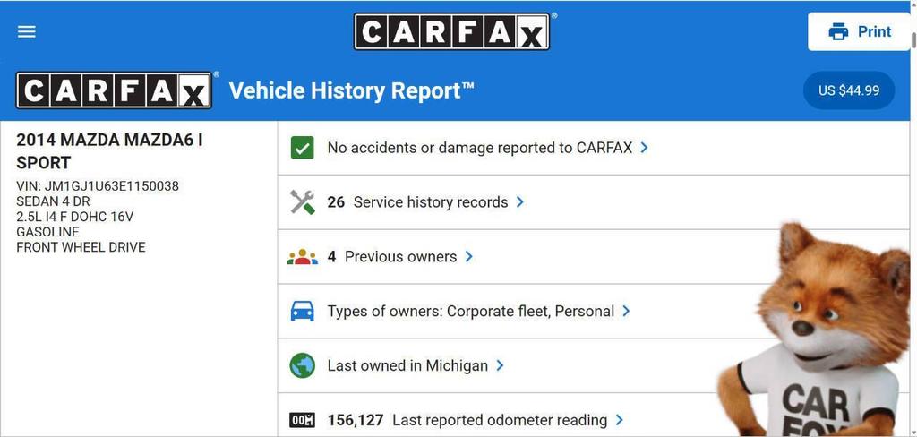 used 2014 Mazda Mazda6 car, priced at $2,995