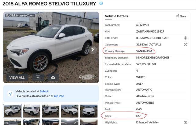 used 2018 Alfa Romeo Stelvio car, priced at $17,995