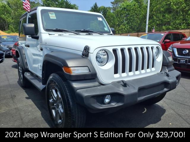 used 2021 Jeep Wrangler car, priced at $29,700