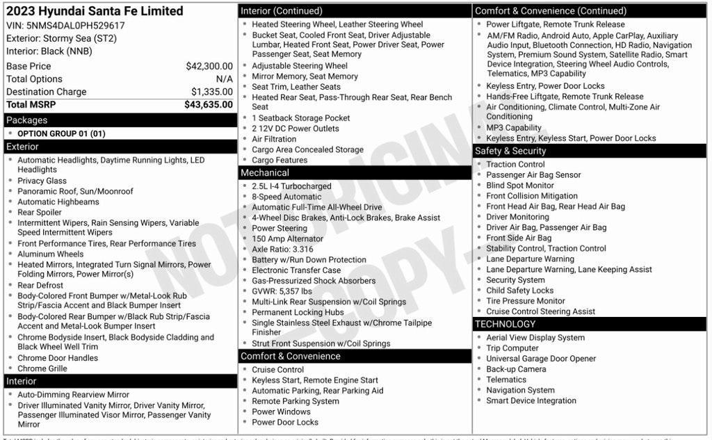 used 2023 Hyundai Santa Fe car, priced at $23,482